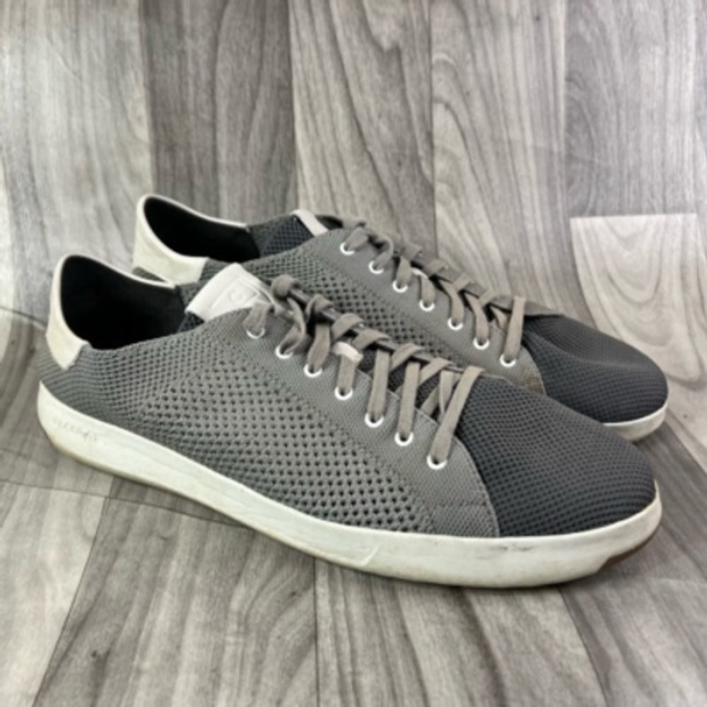 Cole‎ Haan Mens Granpro Stitch Lite Knit Sneakers Gray Low Top Lace Up 13M